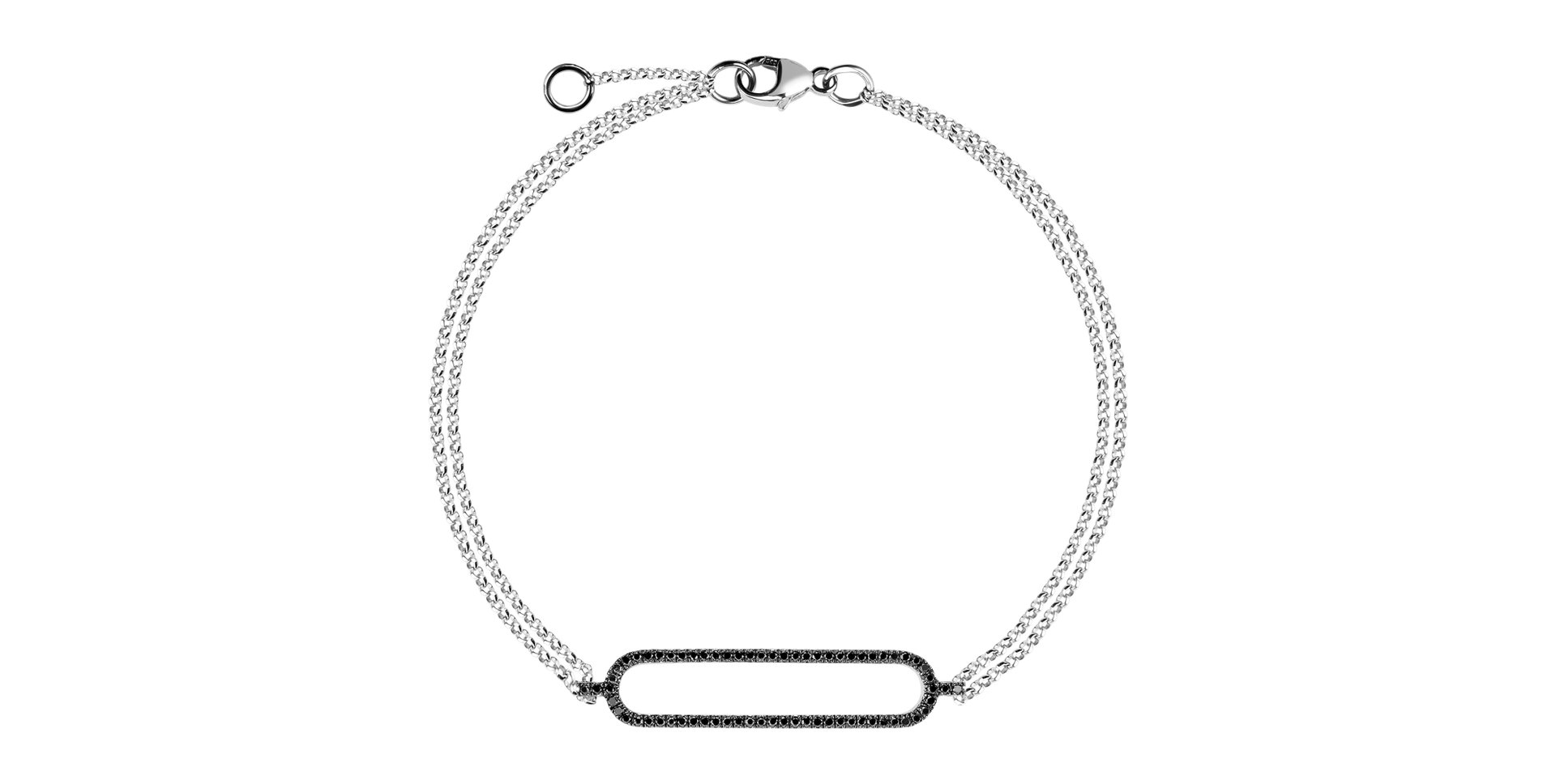 Náramek s černými diamanty Dazzle