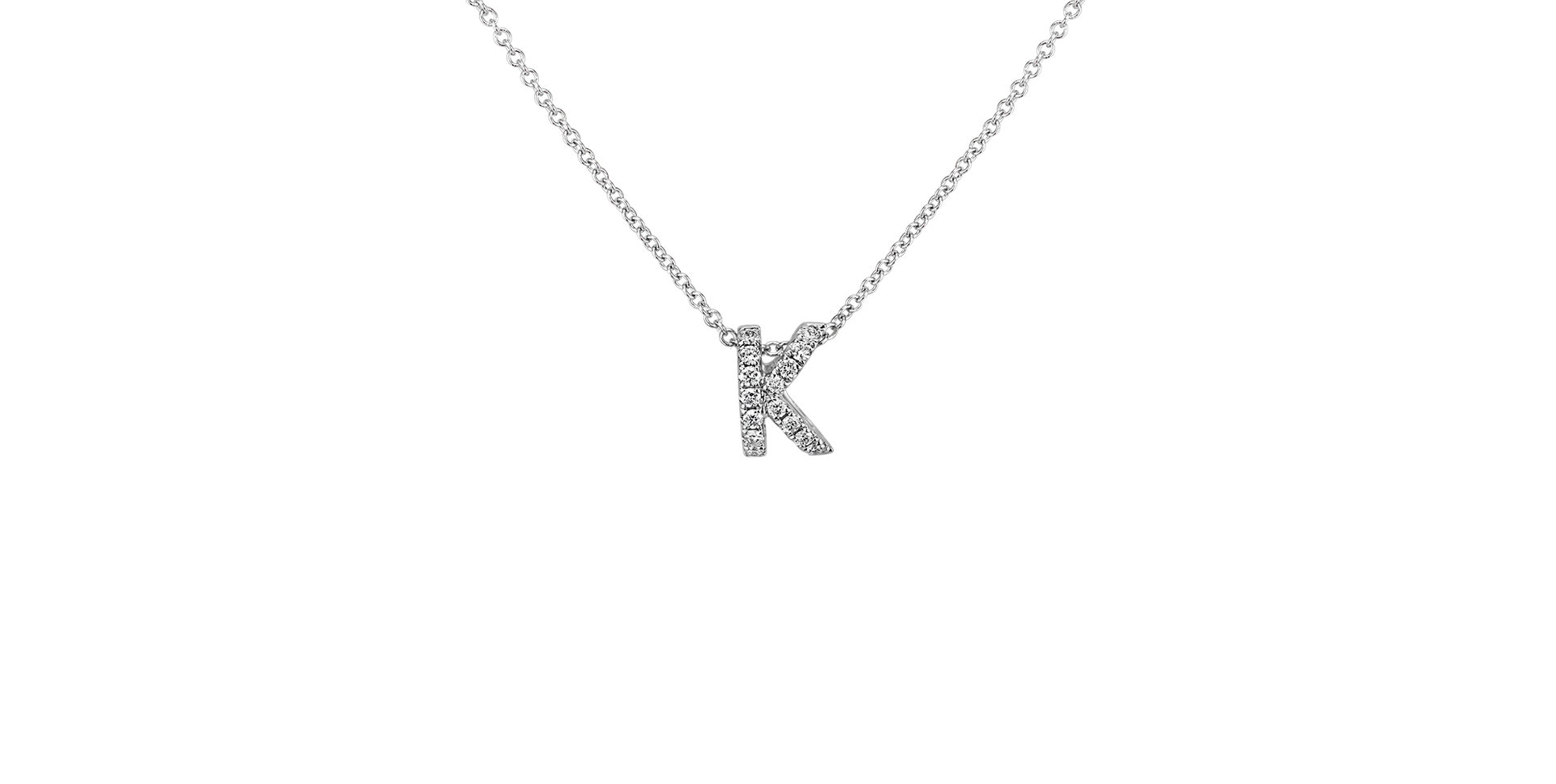 Náhrdelník s diamanty Diamond Letter
