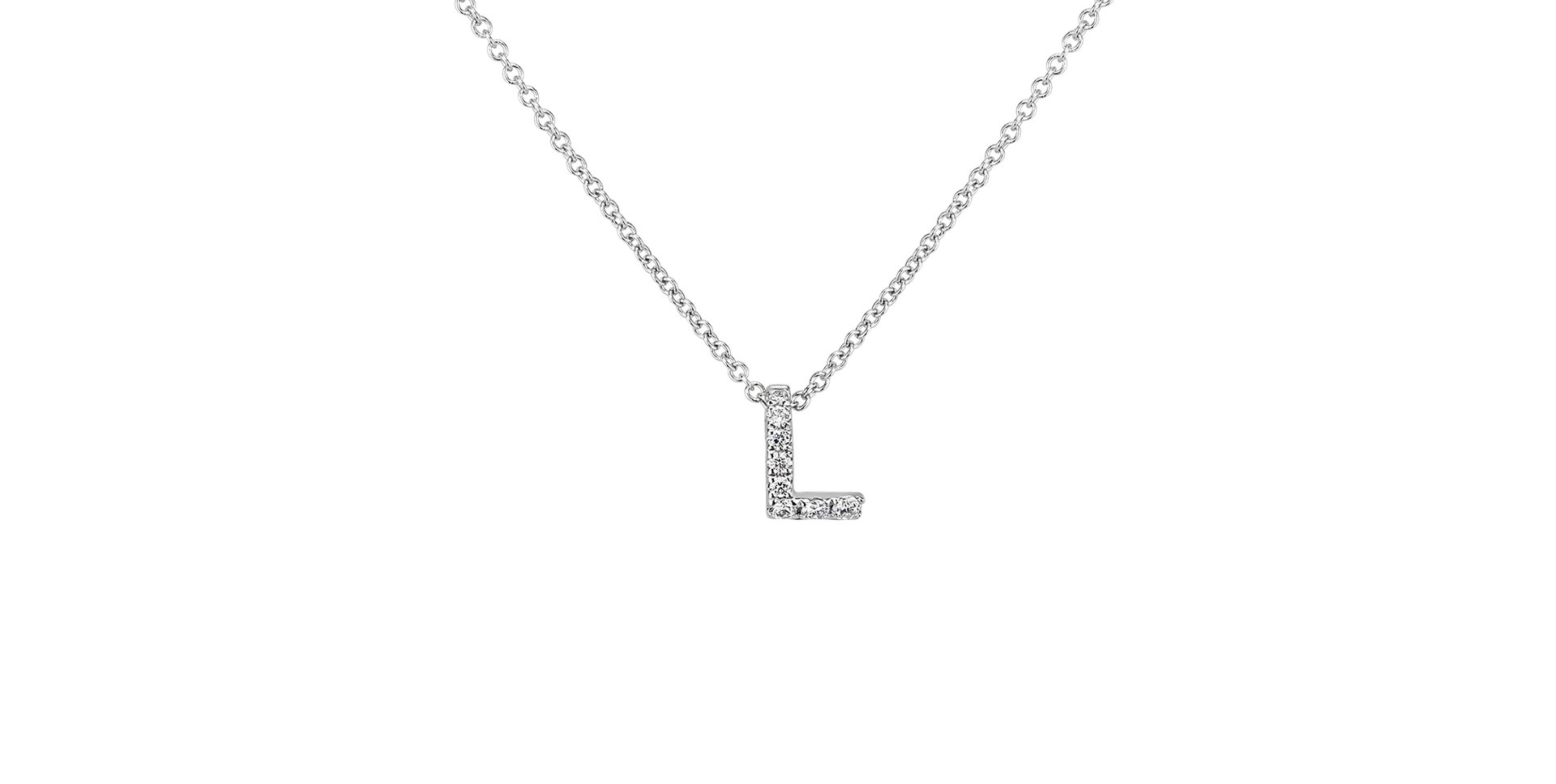 Náhrdelník s diamanty Diamond Letter