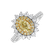 Prsten s bílými a žlutými diamanty Sun Flower4