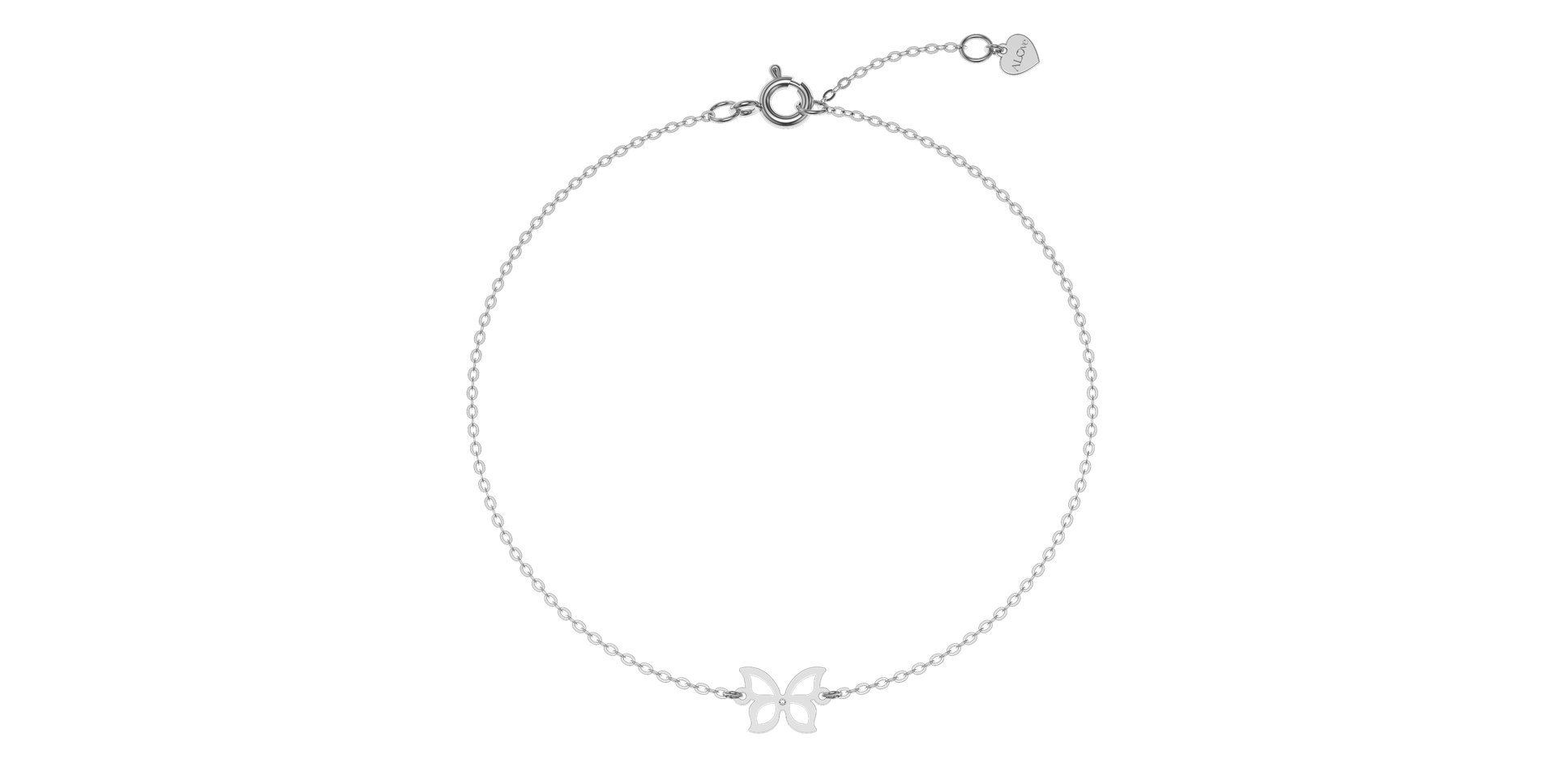 Náramek s diamantem Gold Butterfly