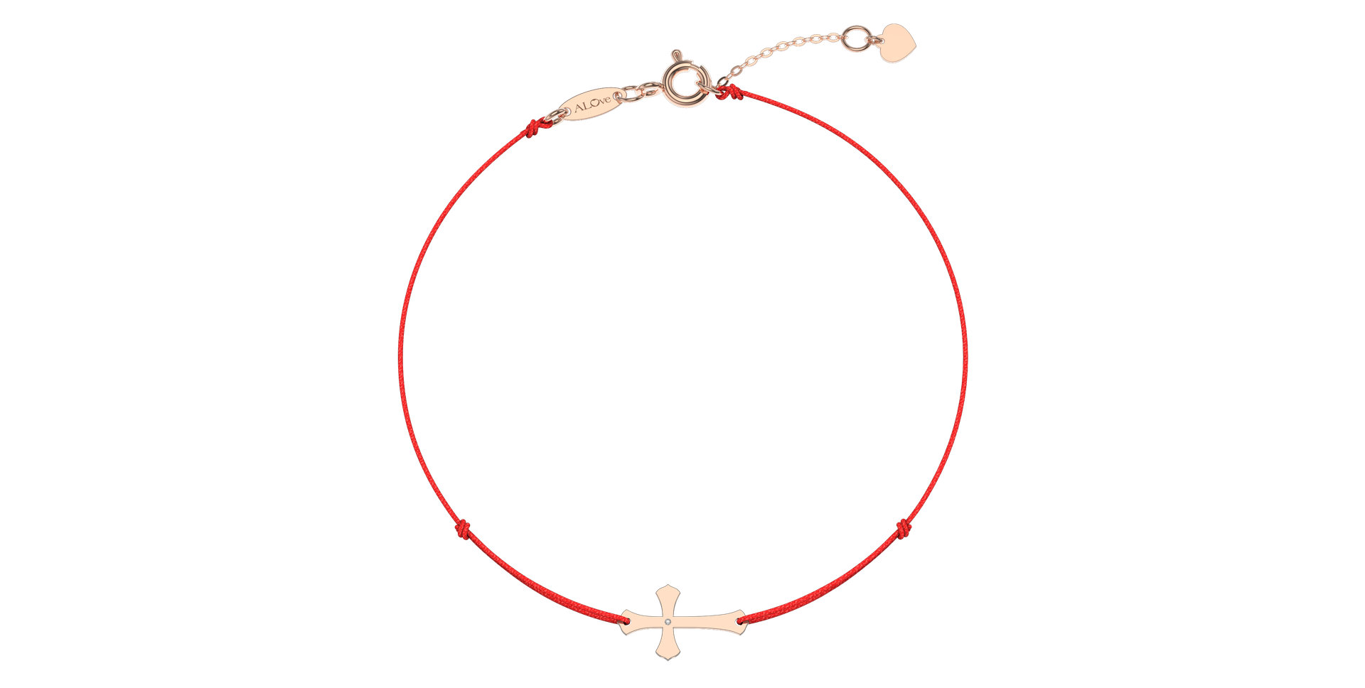 Diamantový náramek se šňůrkou Faith