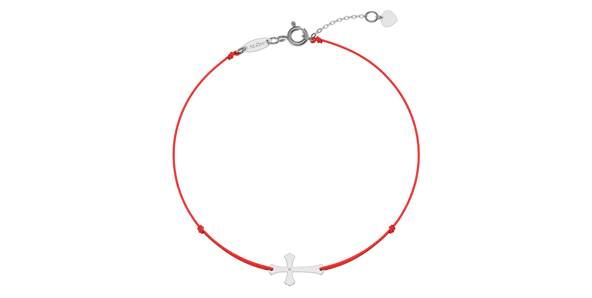 Diamantový náramek se šňůrkou Faith