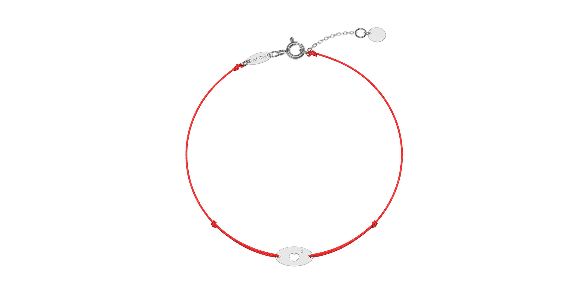 Diamantový náramek se šňůrkou Gold Heart