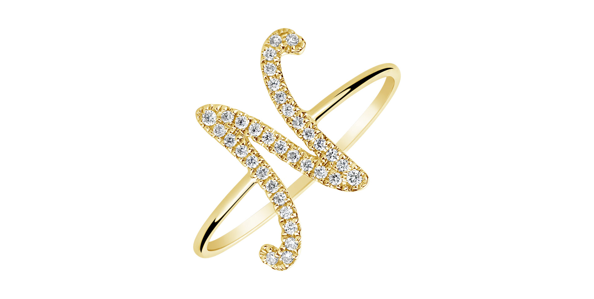 Prsten s diamanty Curly Glittery N