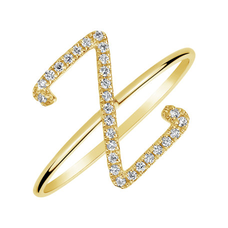 Prsten s diamanty Curly Glittery Z