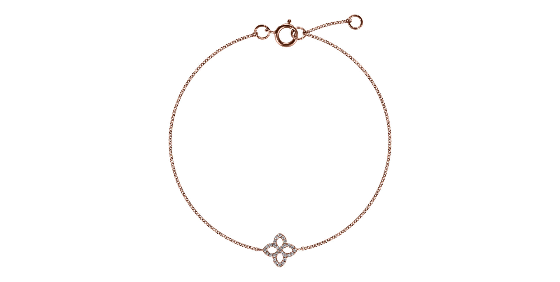 Náramek s diamanty Glamorous Petals