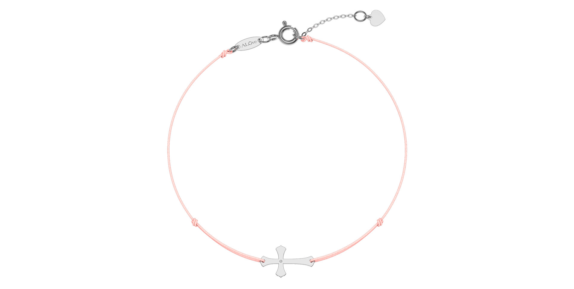 Diamantový náramek se šňůrkou Faith