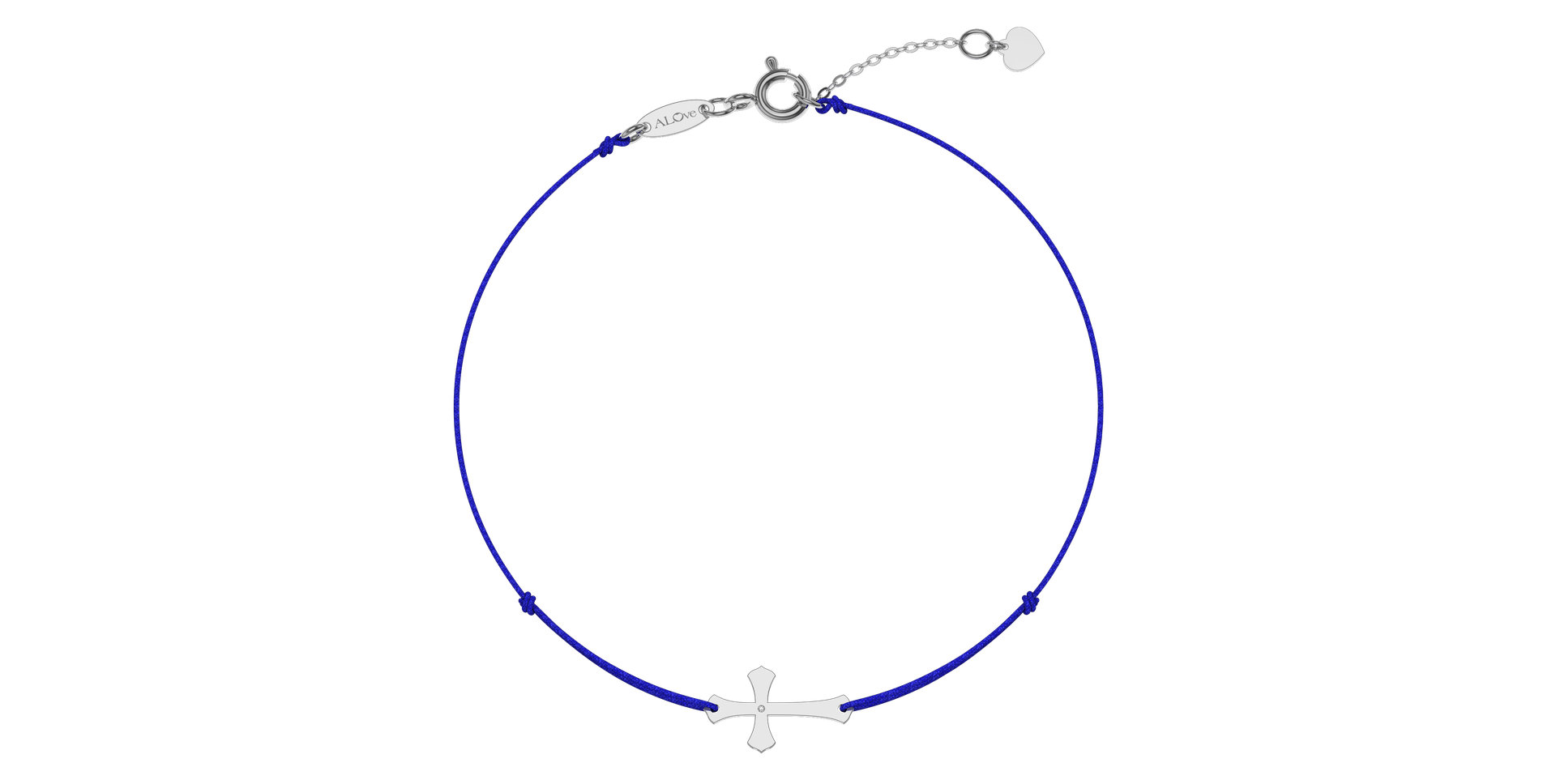 Diamantový náramek se šňůrkou Faith