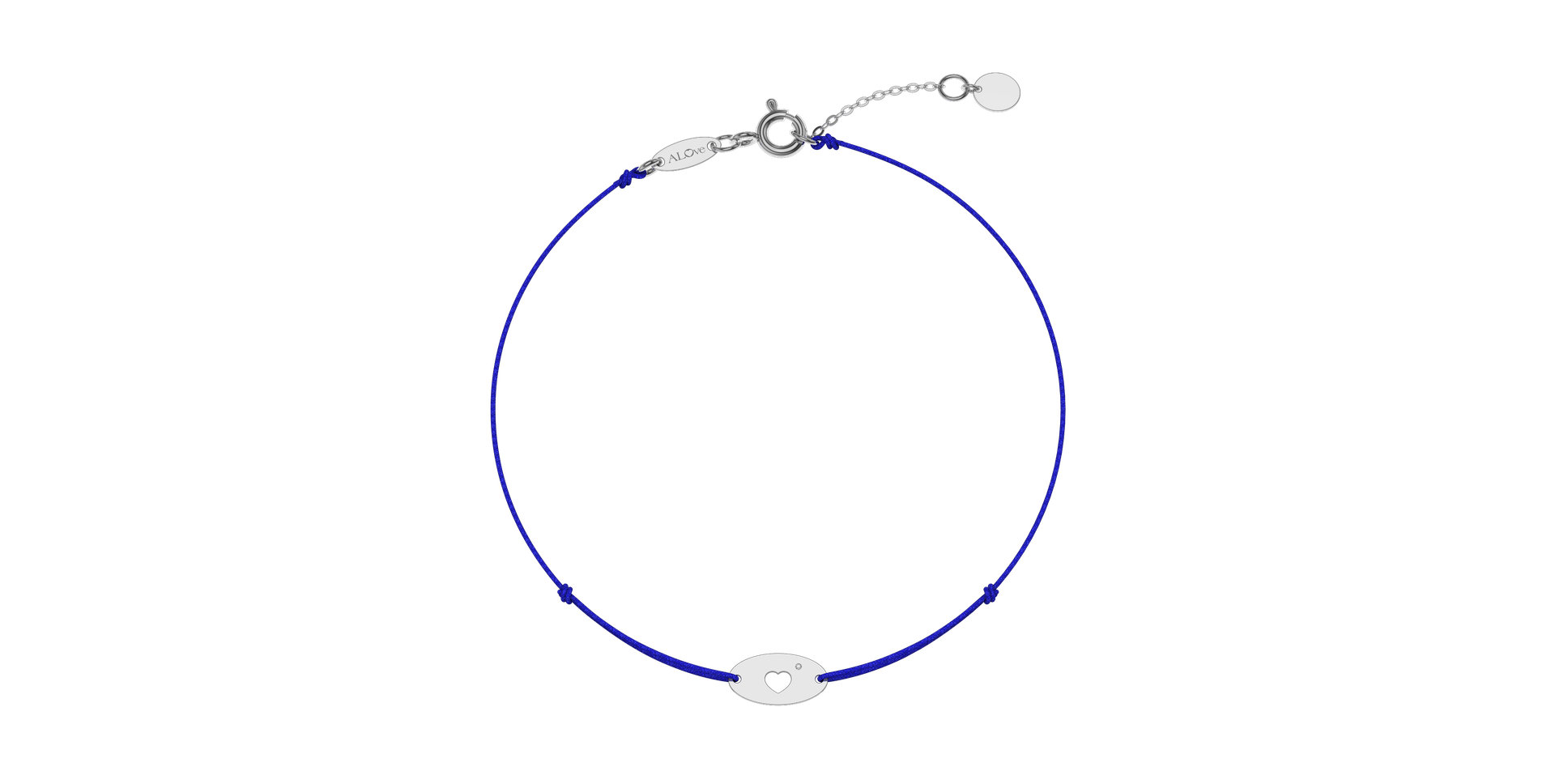 Diamantový náramek se šňůrkou Gold Heart