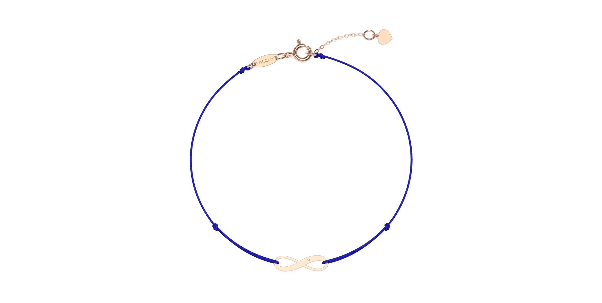 Diamantový náramek se šňůrkou Infinity