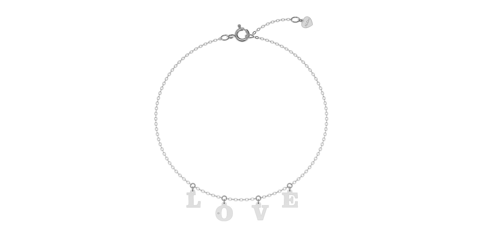 Náramek s diamantem Love