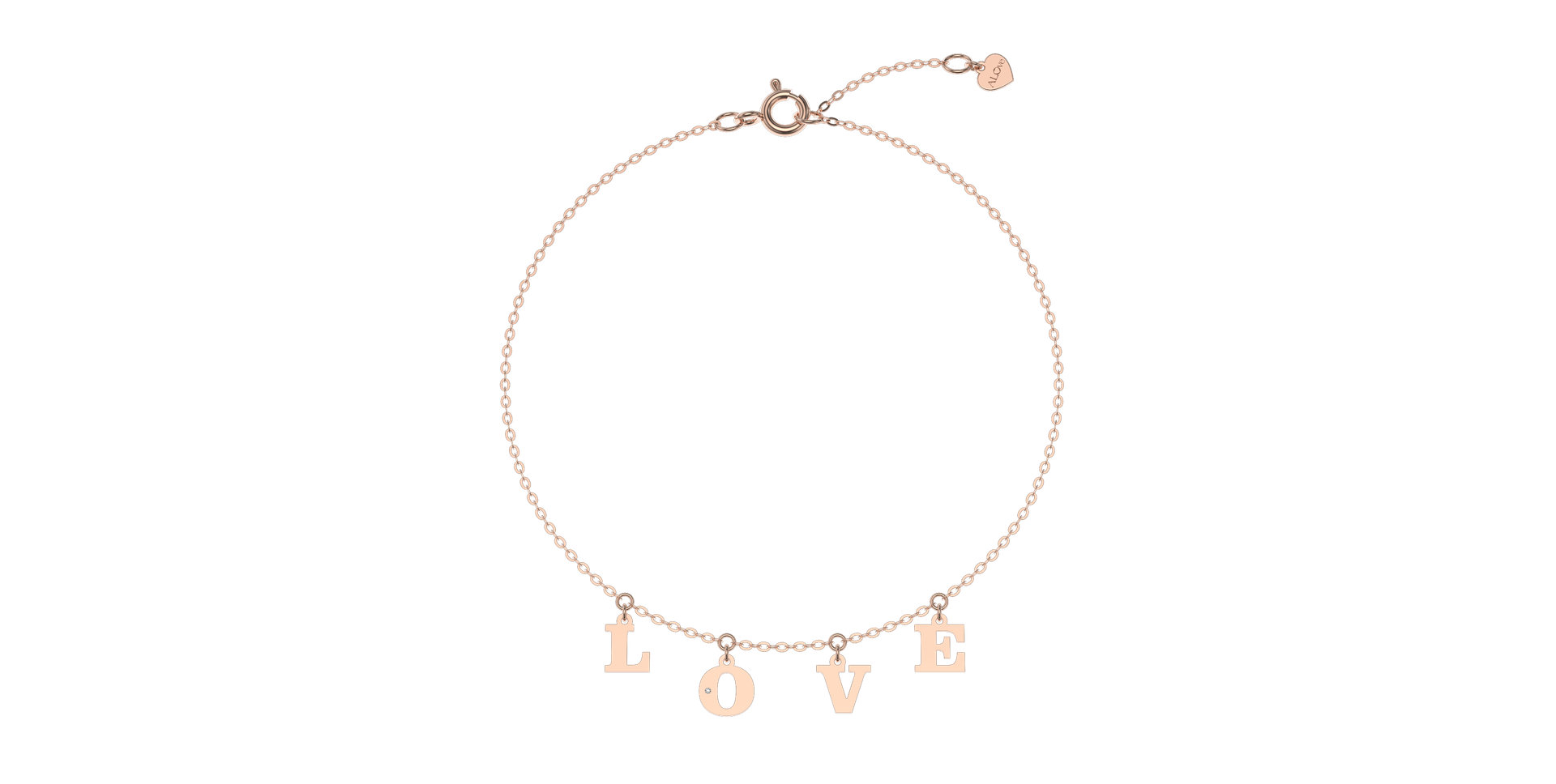 Náramek s diamantem Love