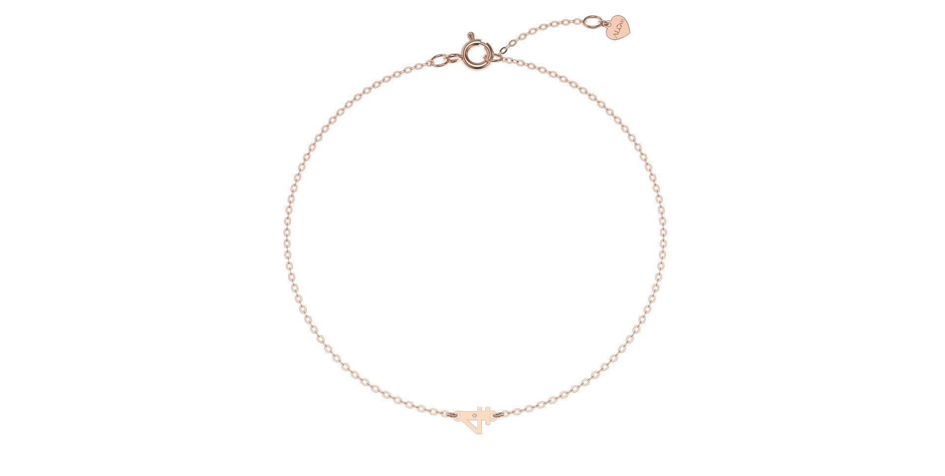 Náramek s diamantem Lucky Four