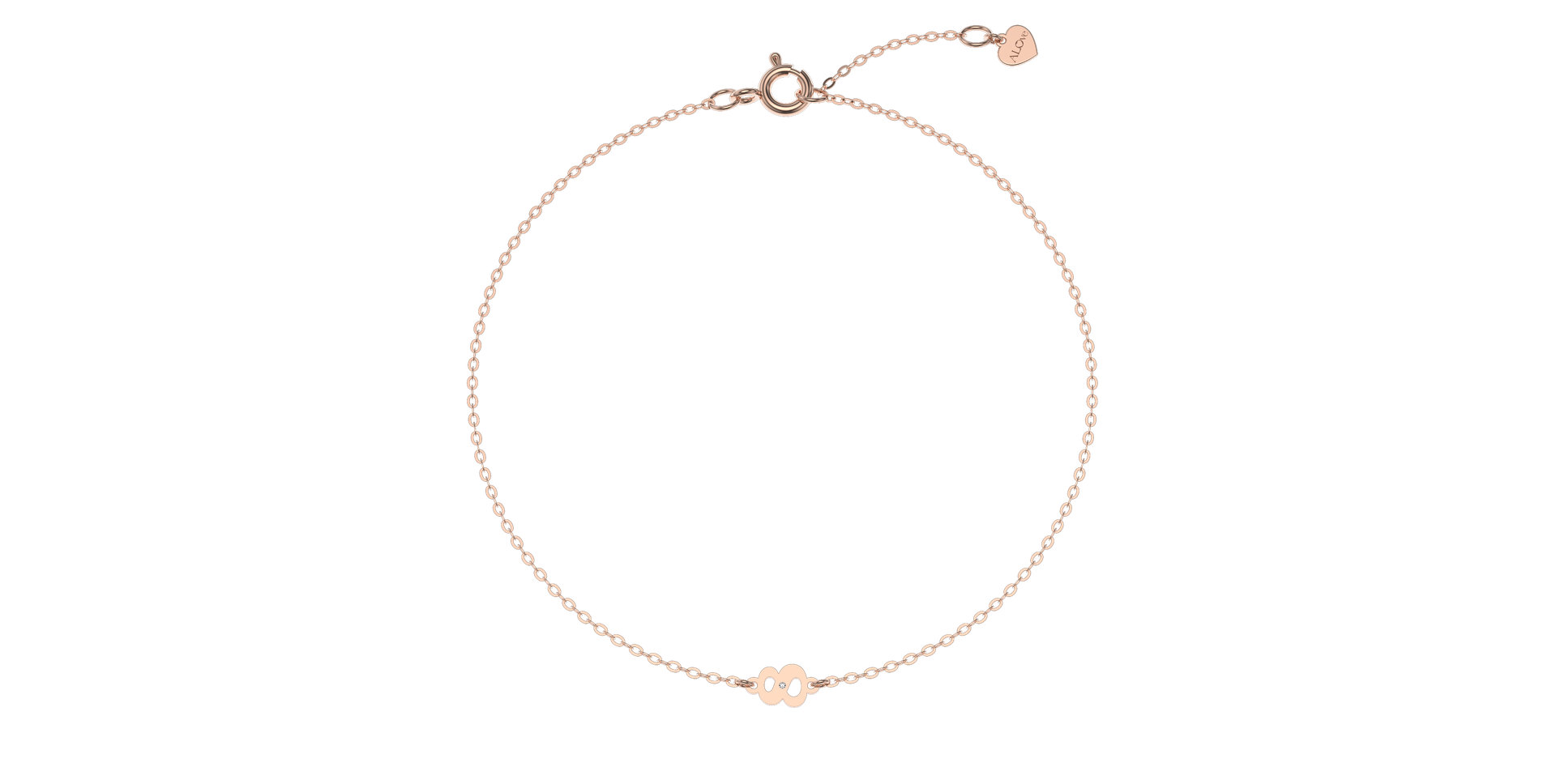 Náramek s diamantem Lucky Eight