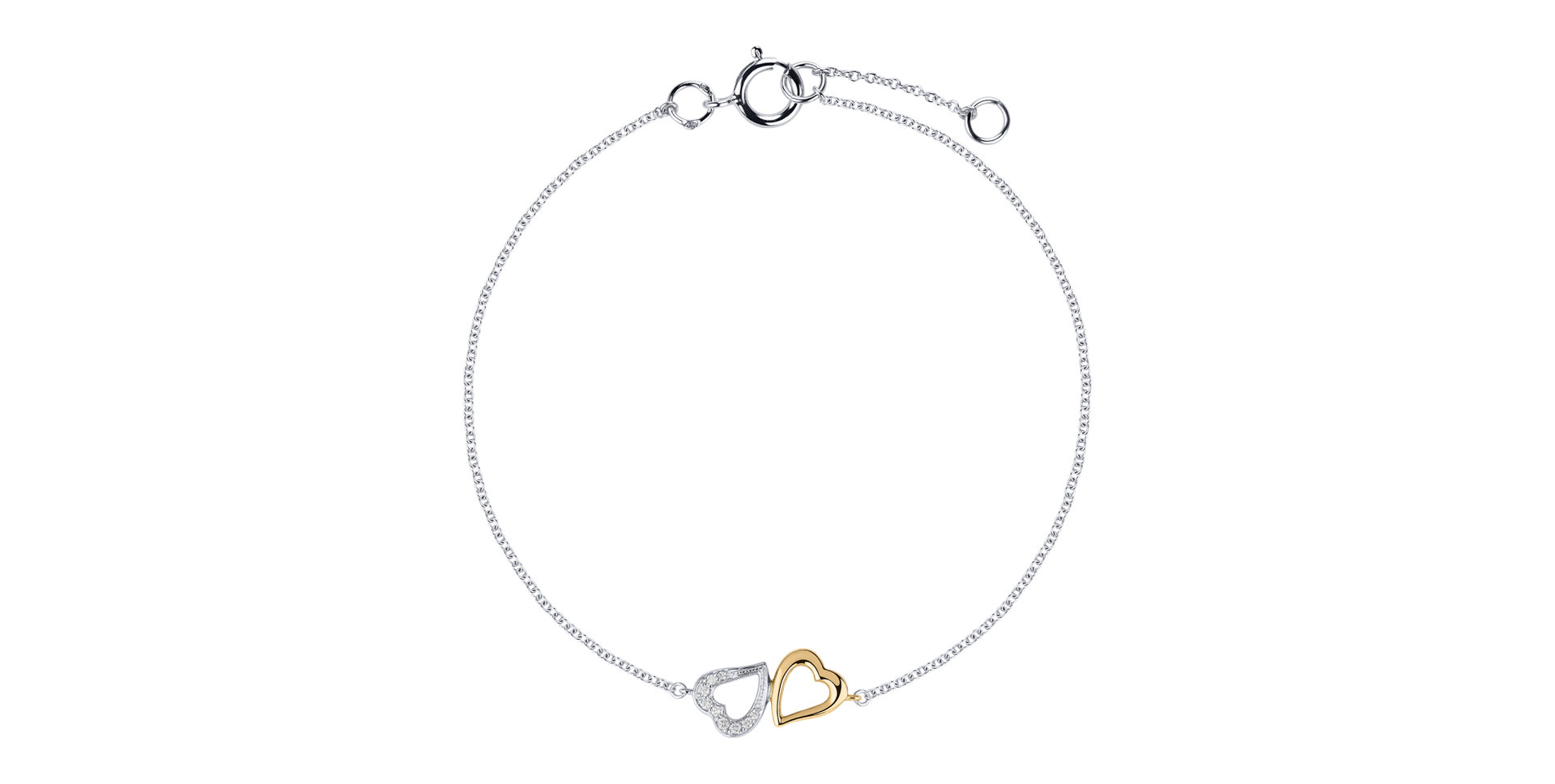 Náramek s diamanty Lovely Heart