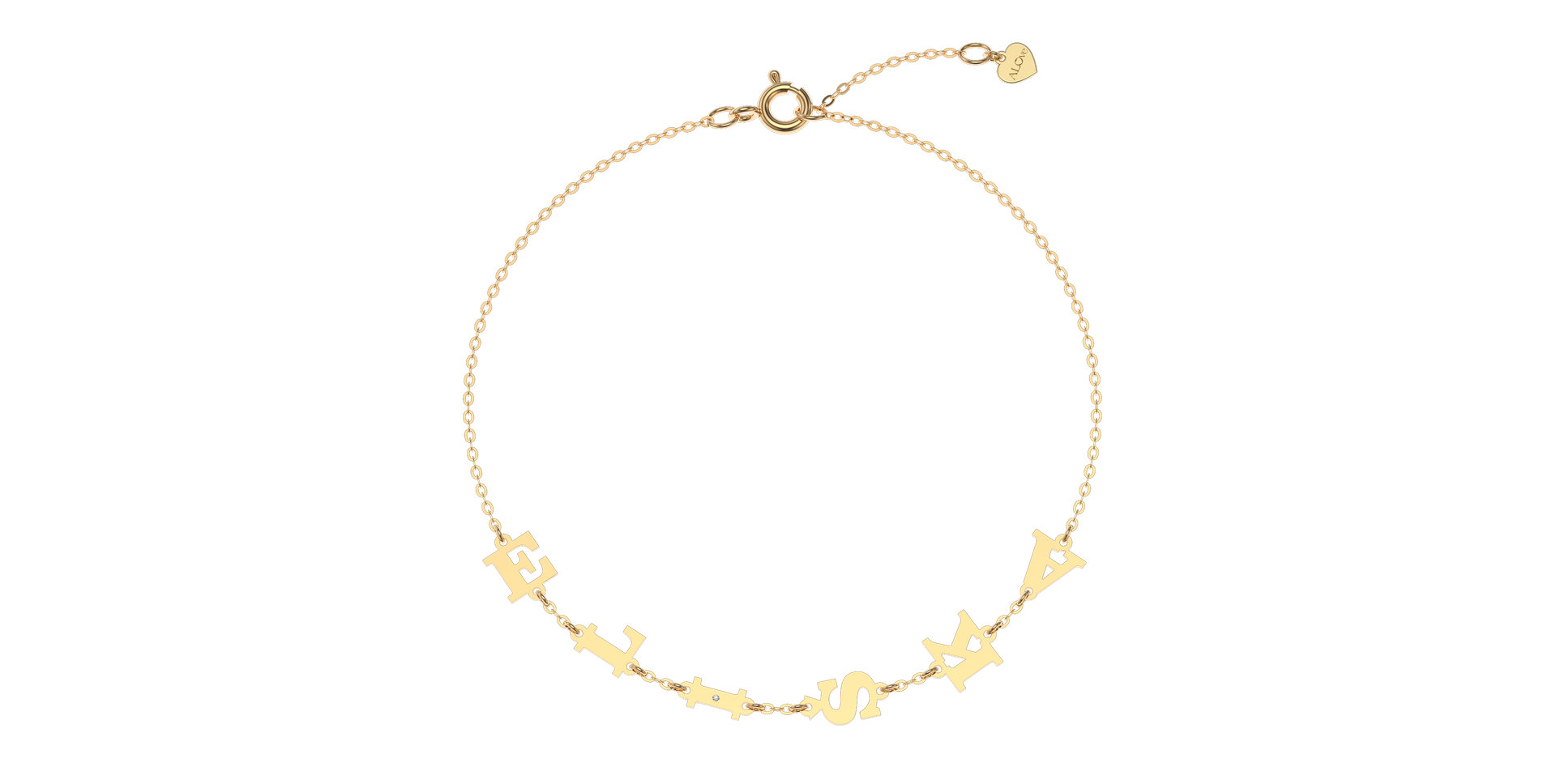 Náramek s diamantem Big Letters