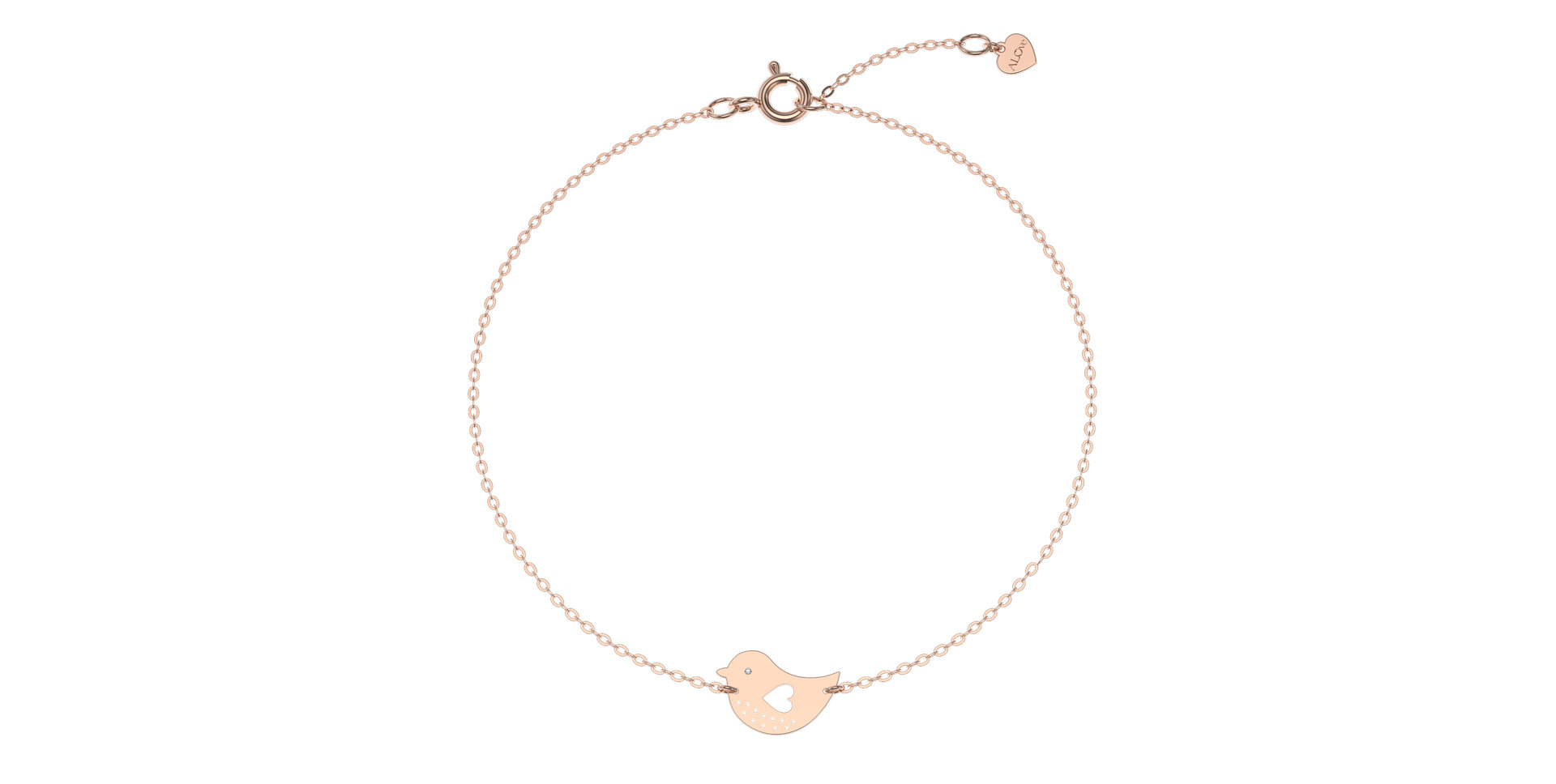 Náramek s diamantem Bird