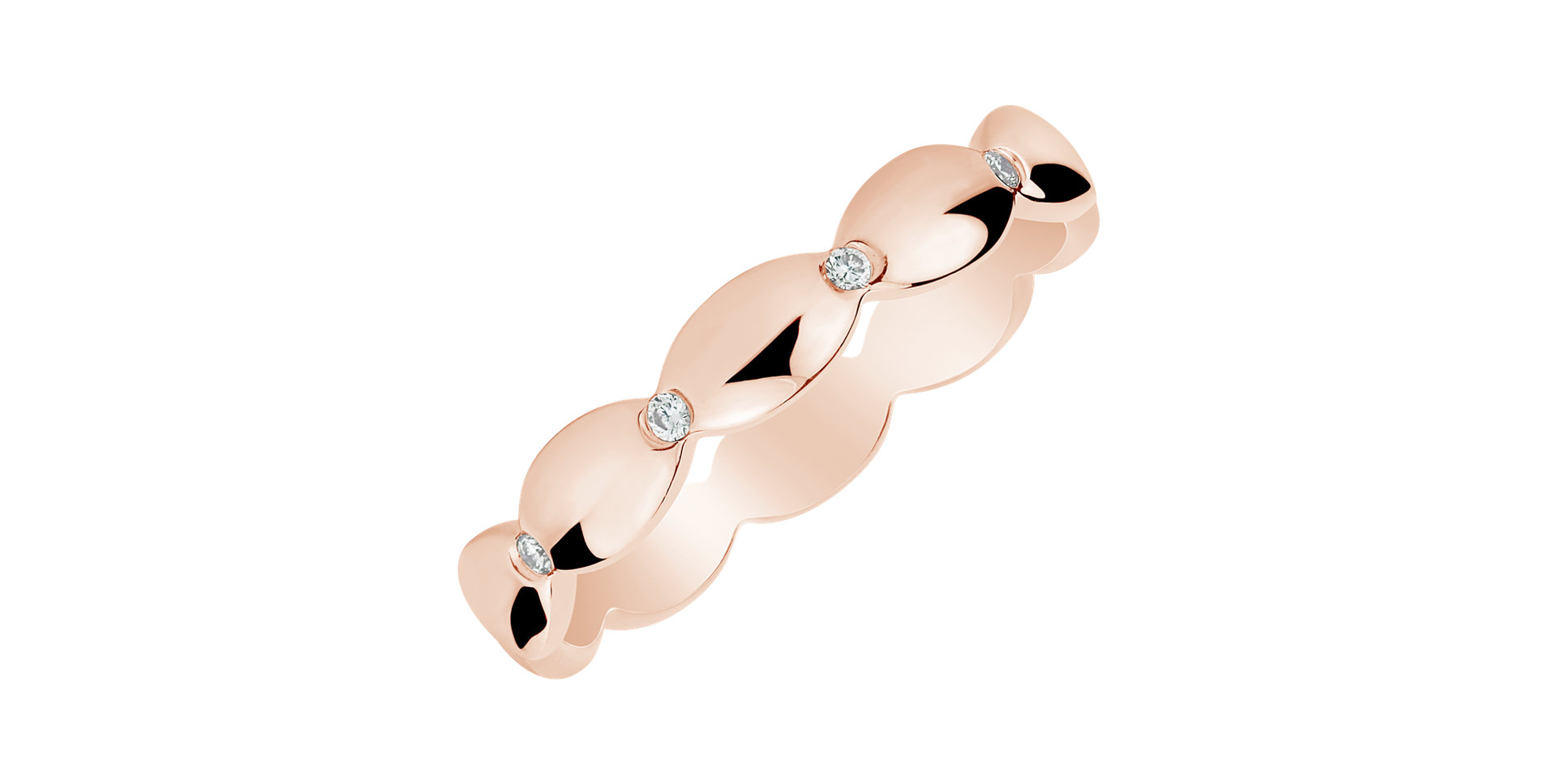 Prsten s diamanty Princess Crown