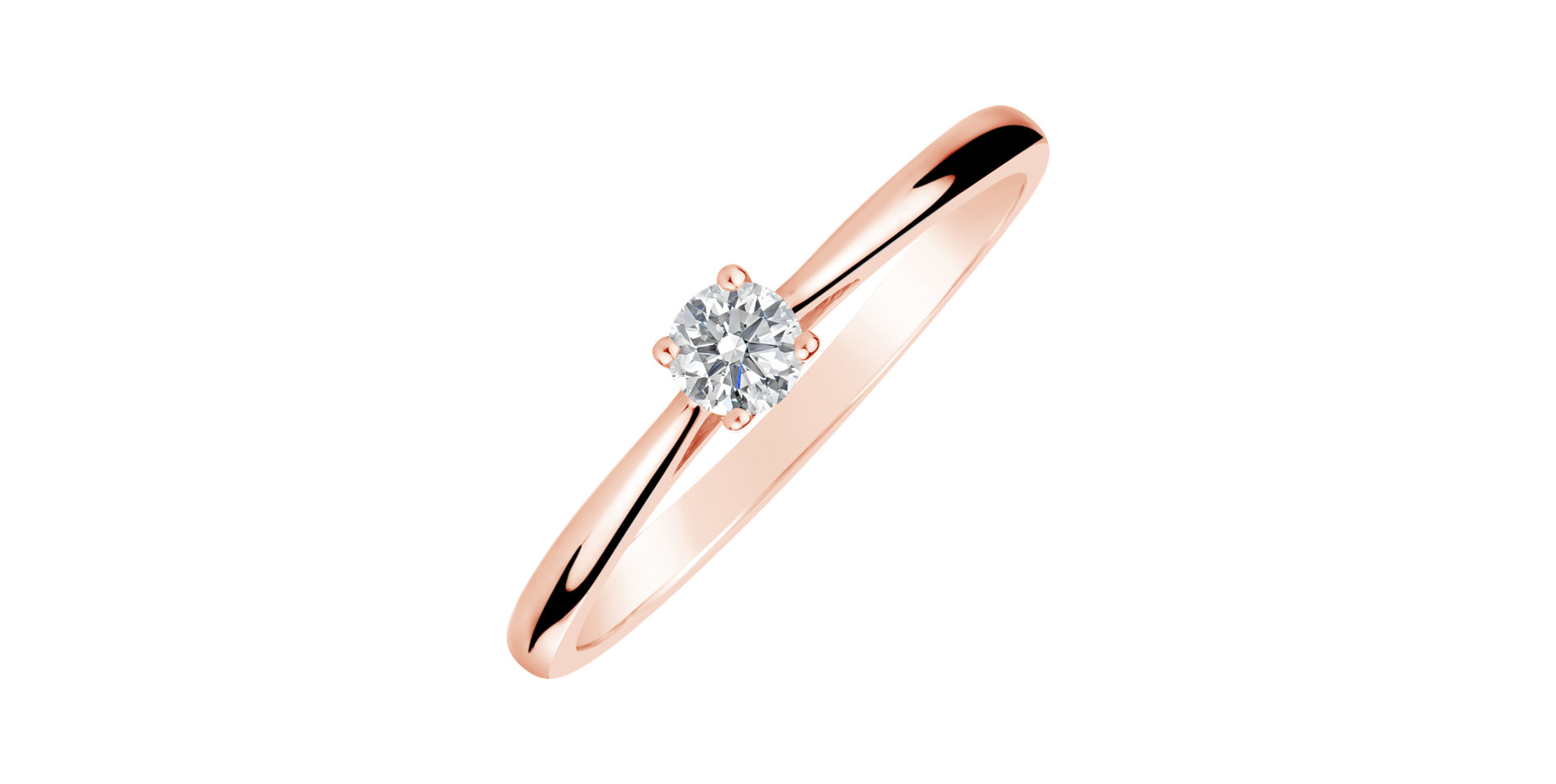 Prsten s diamantem Made with Love