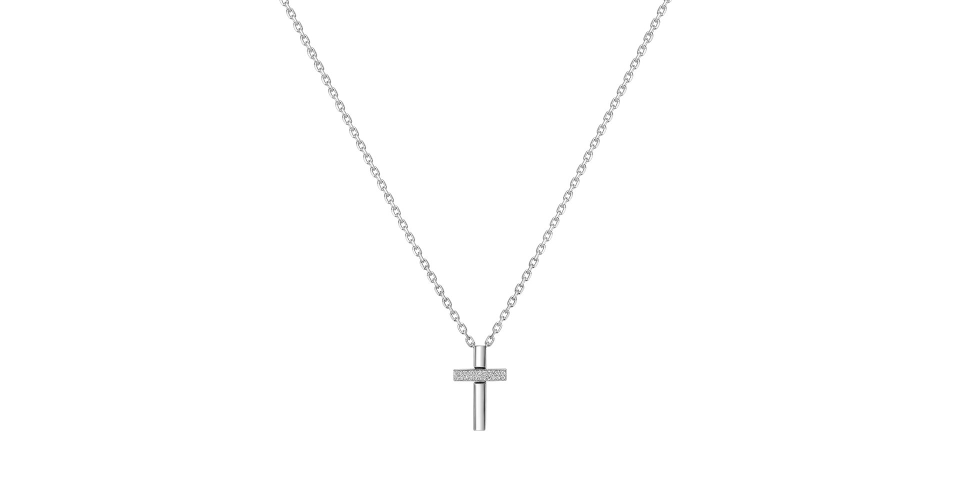 Náhrdelník s diamanty Mystery Cross