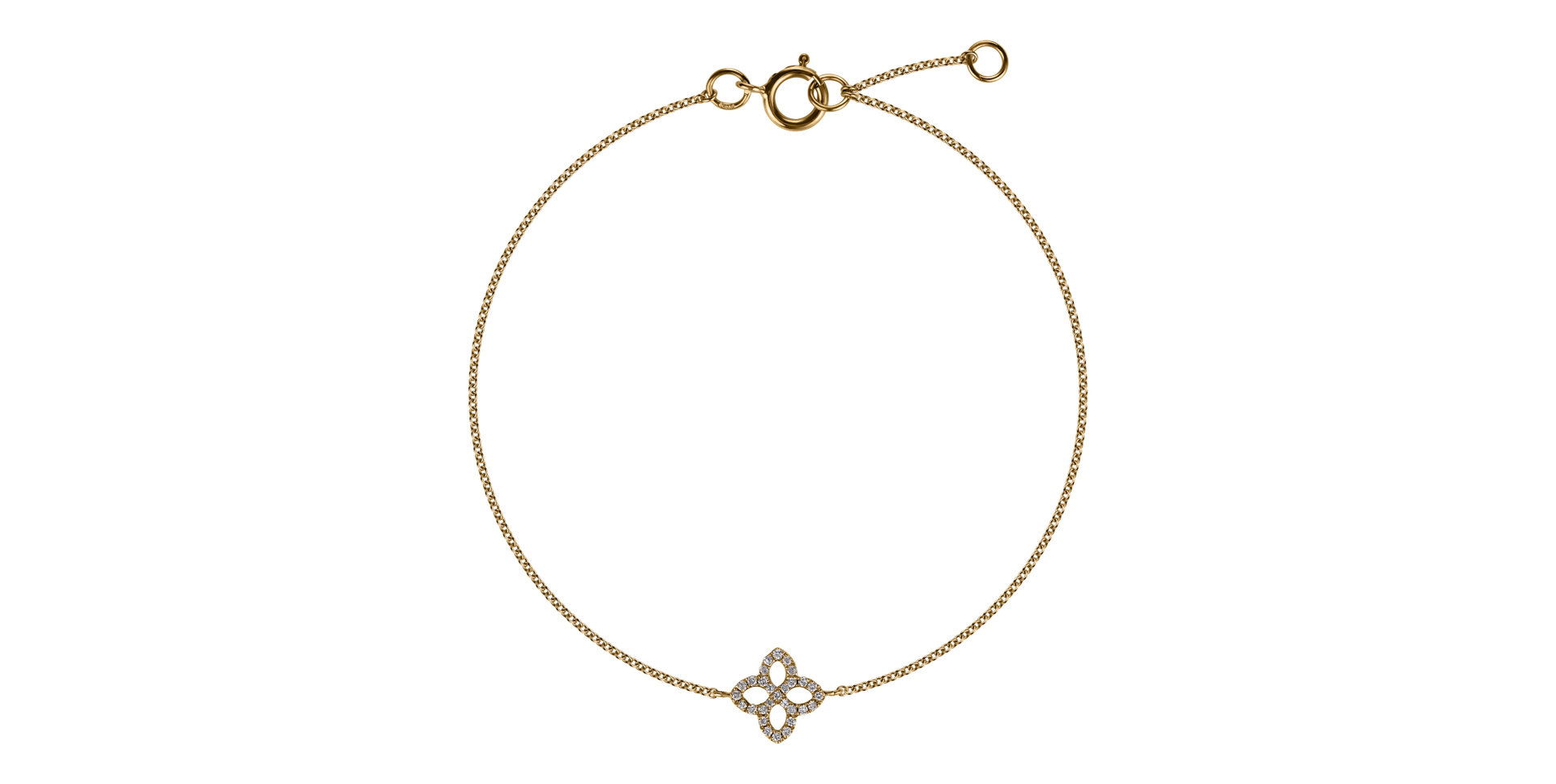 Náramek s diamanty Glamorous Petals