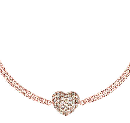 Náramek s hnědými diamanty Love Princess