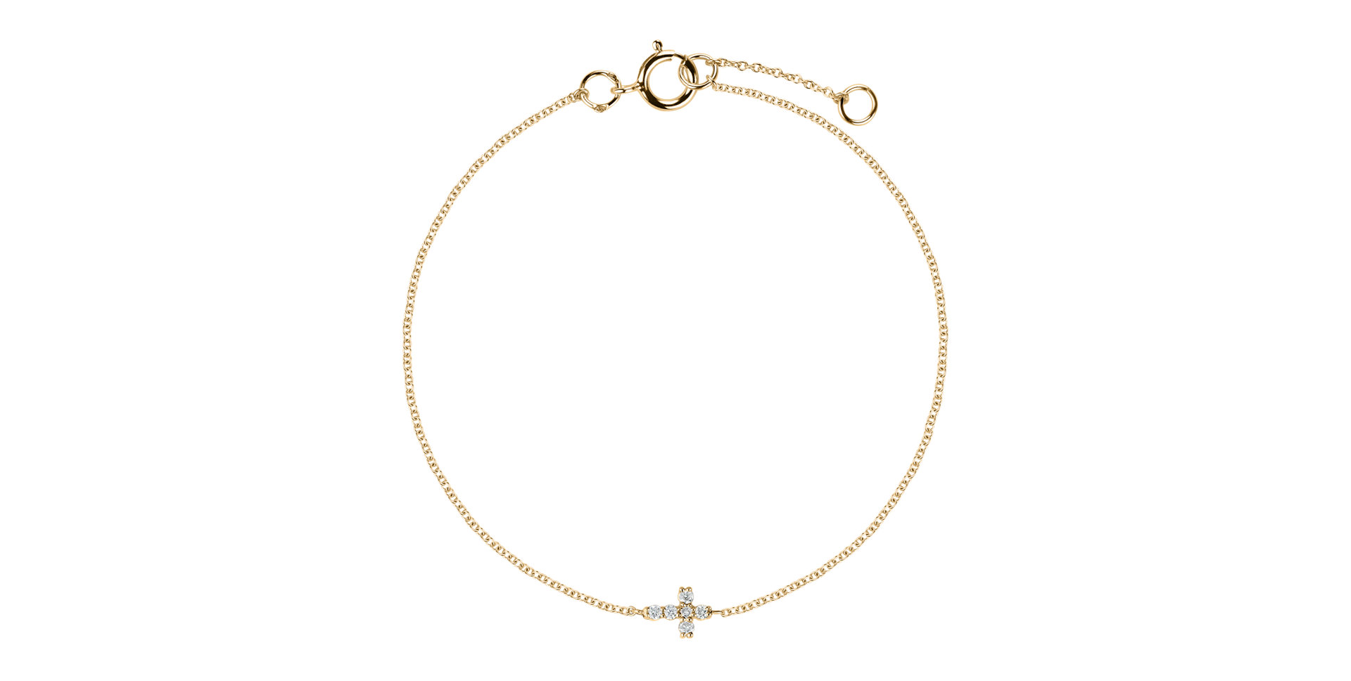 Náramek s diamanty Shiny Cross