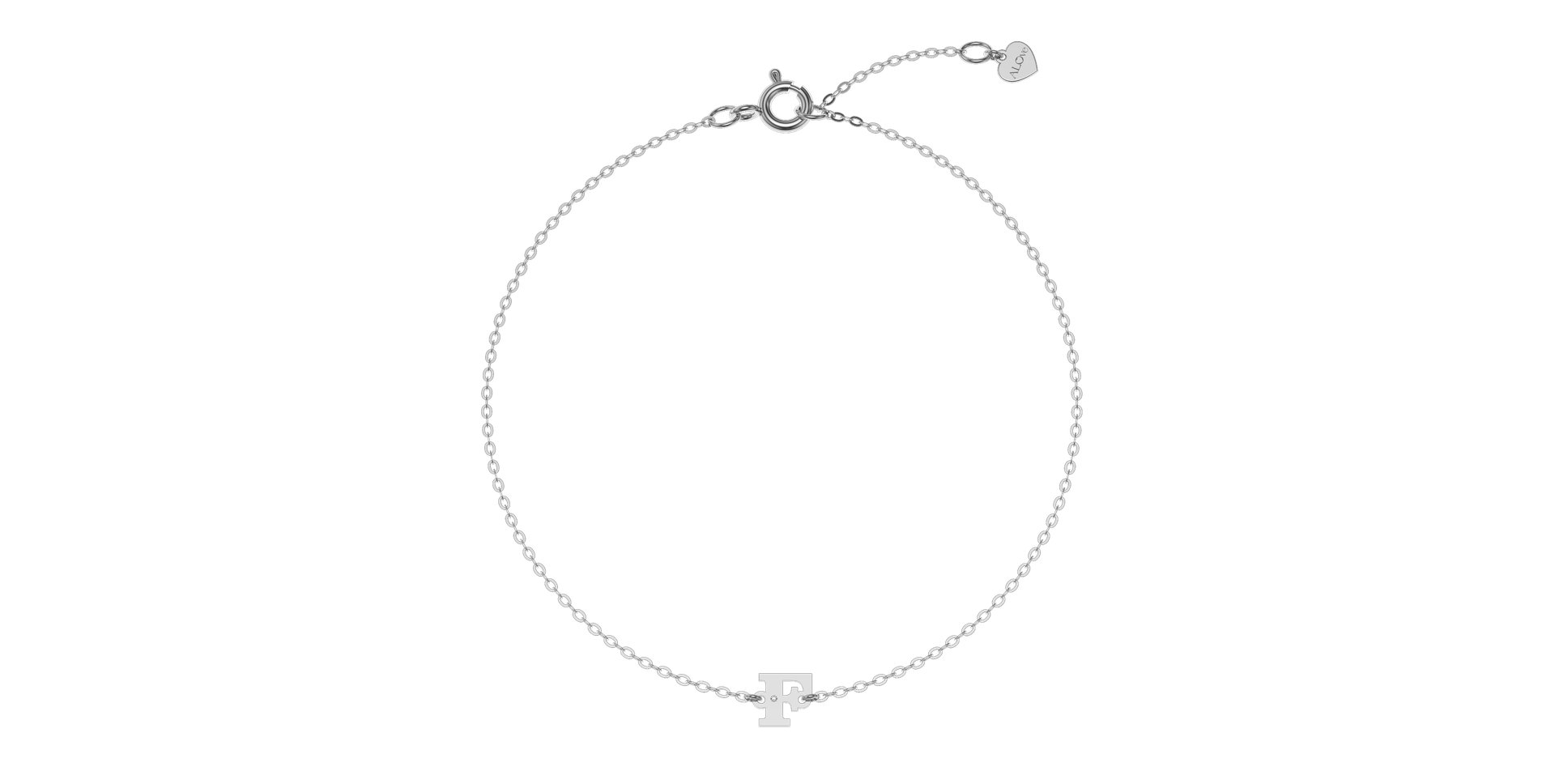 Náramek s diamantem Classic Big F