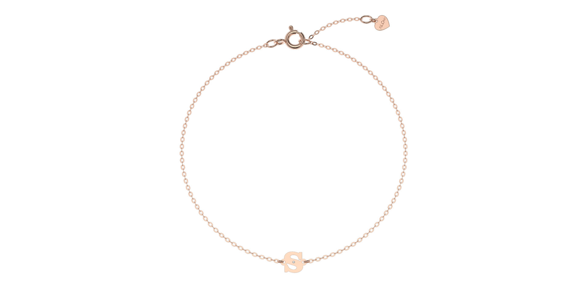 Náramek s diamantem Classic Big S