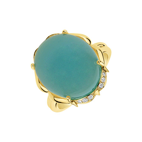 Prsten s chalcedonem a diamanty Miracle Temptation