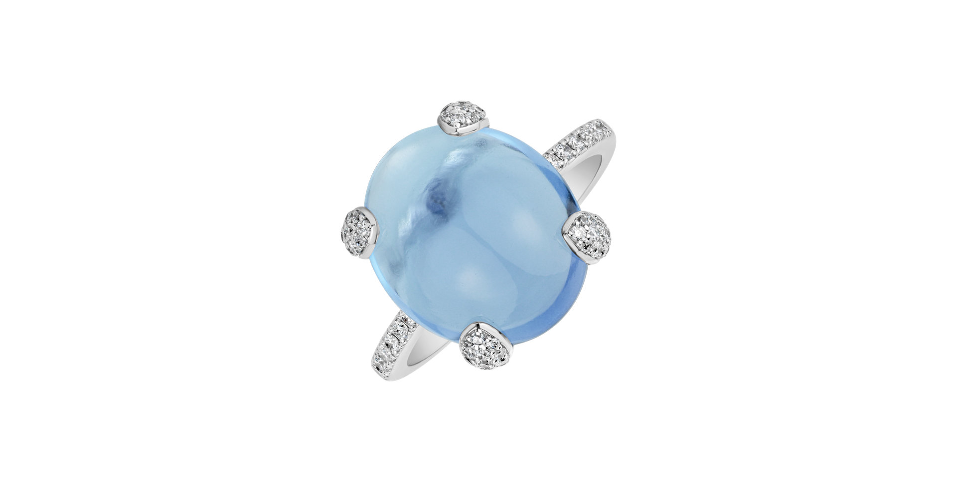 Prsten s topazem a diamanty Niche