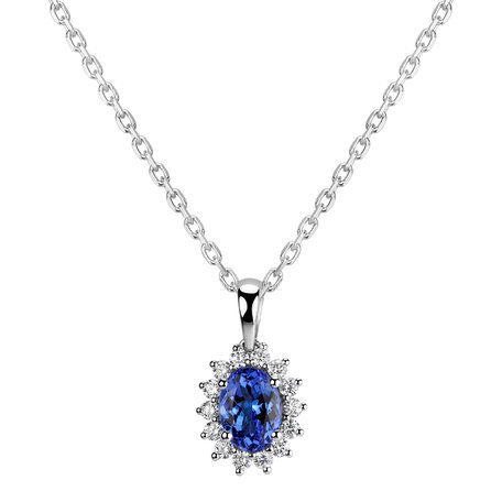 Přívěsek s diamanty a tanzanitem Princess