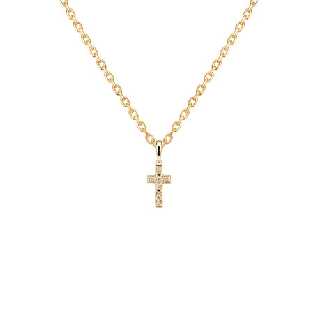 Přívěsek s diamanty Small Cross