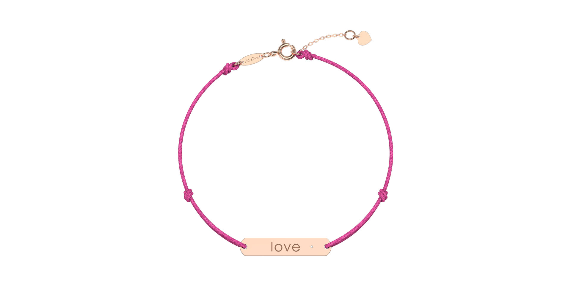 Diamantový náramek se šňůrkou Amour Love