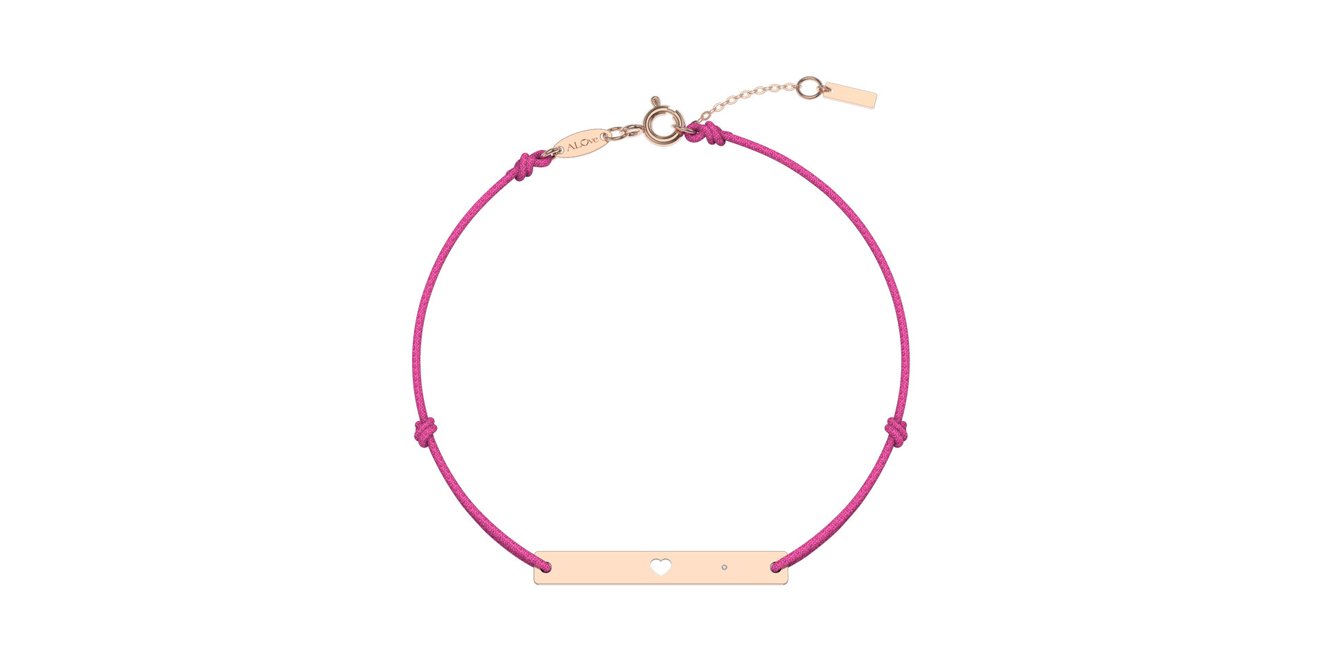 Diamantový náramek se šňůrkou Love U