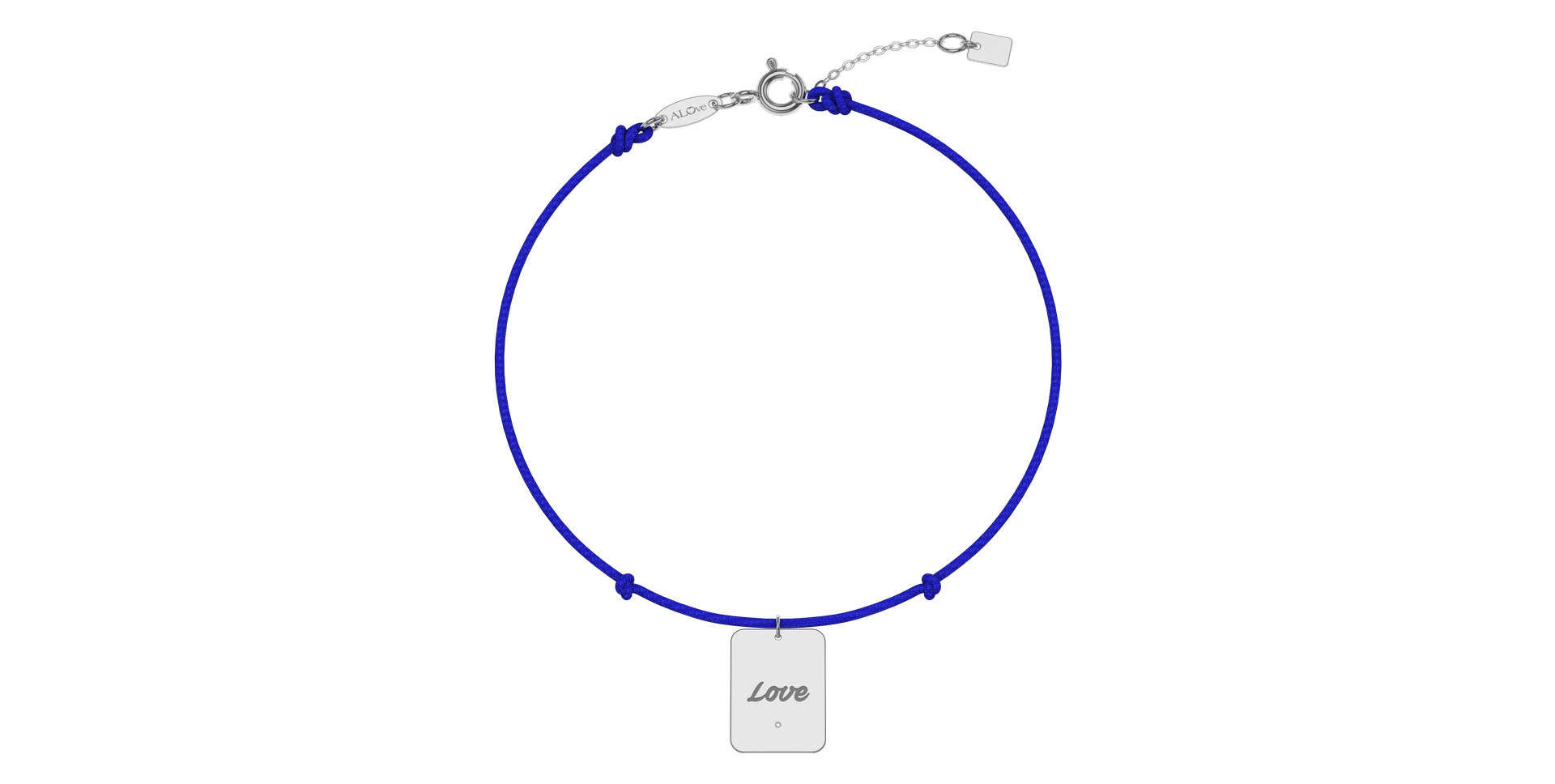 Diamantový náramek se šňůrkou Stamp Love