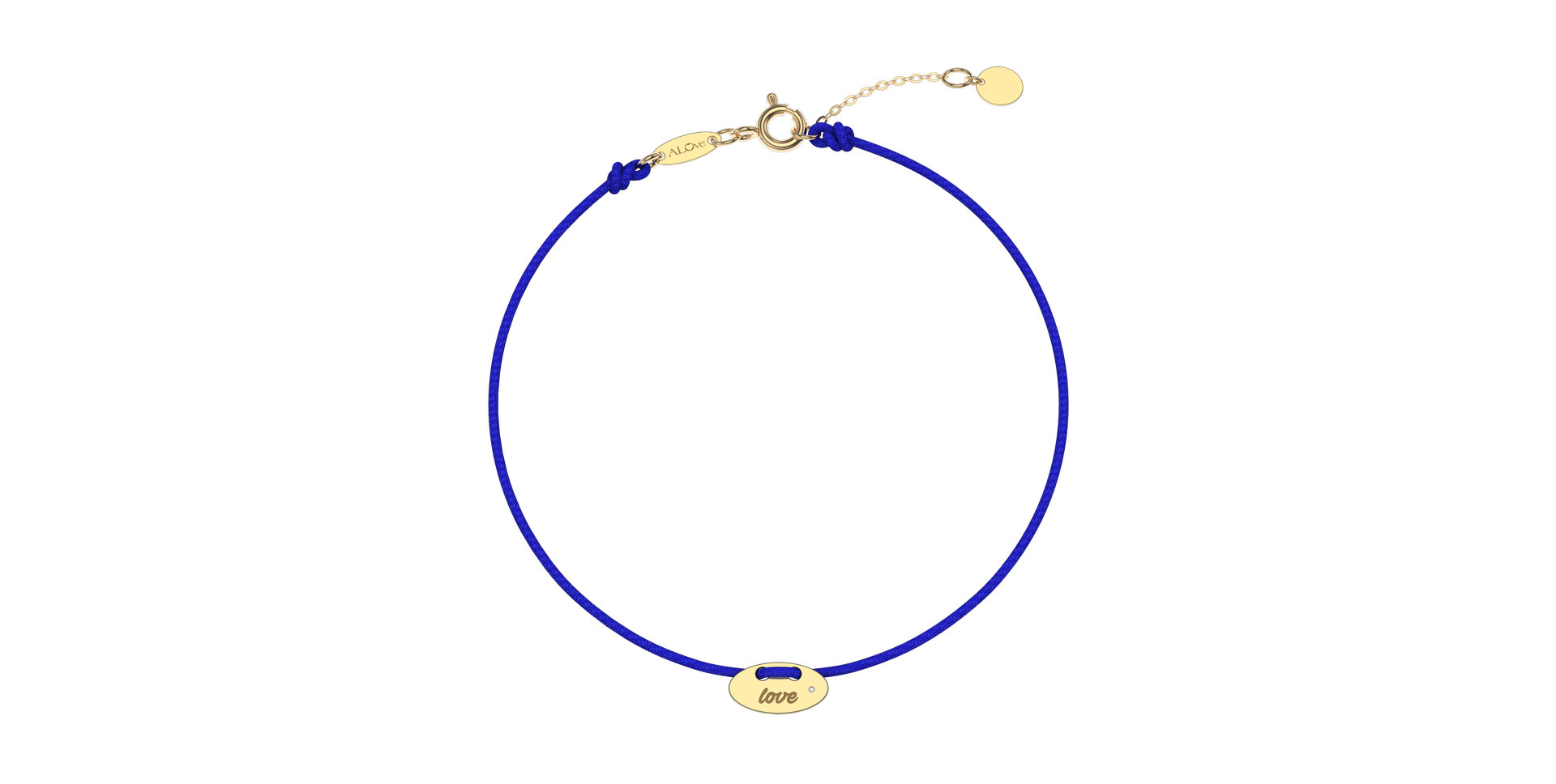 Diamantový náramek se šňůrkou Mini Stamp