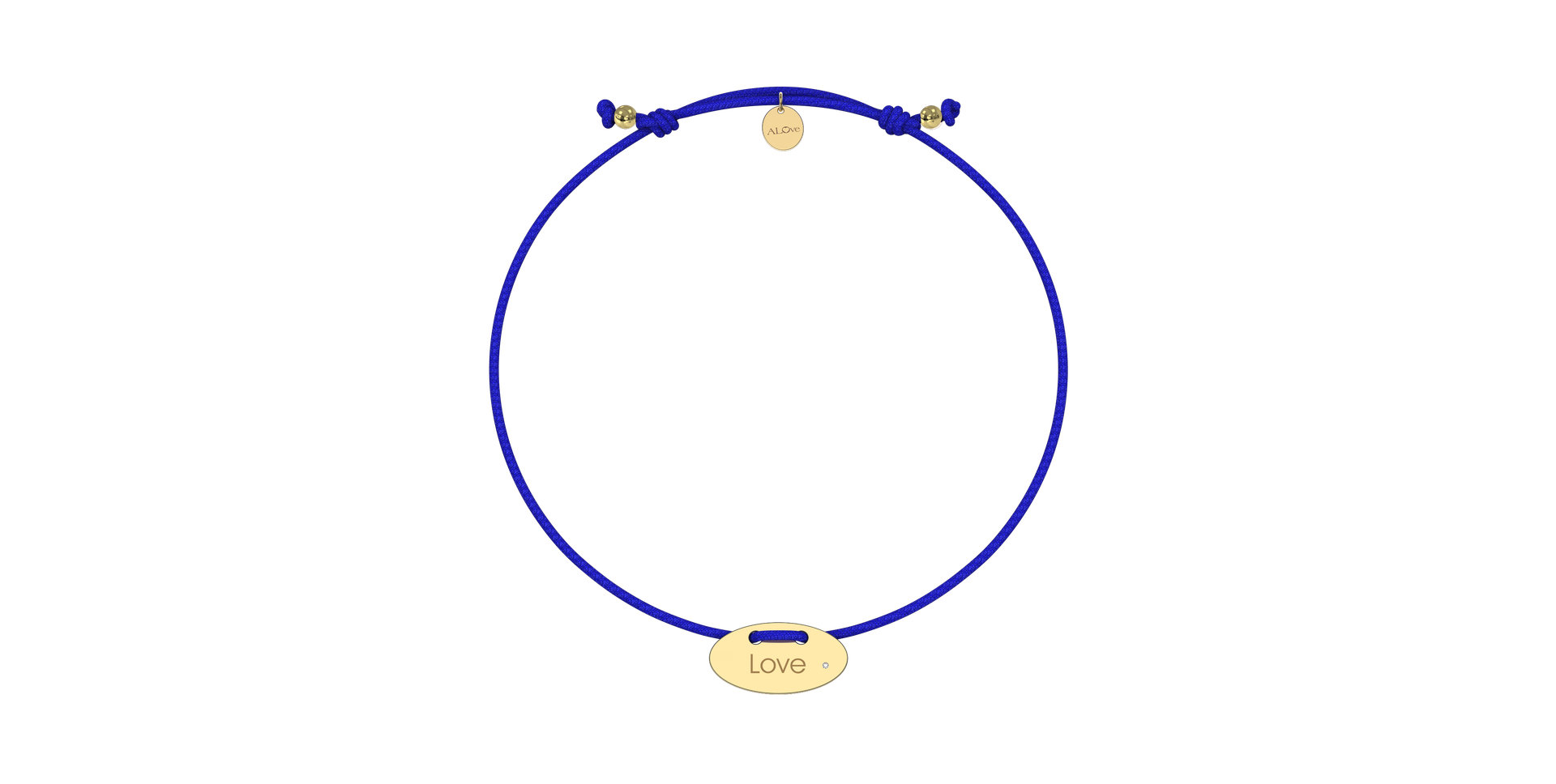 Diamantový náramek se šňůrkou Stamp