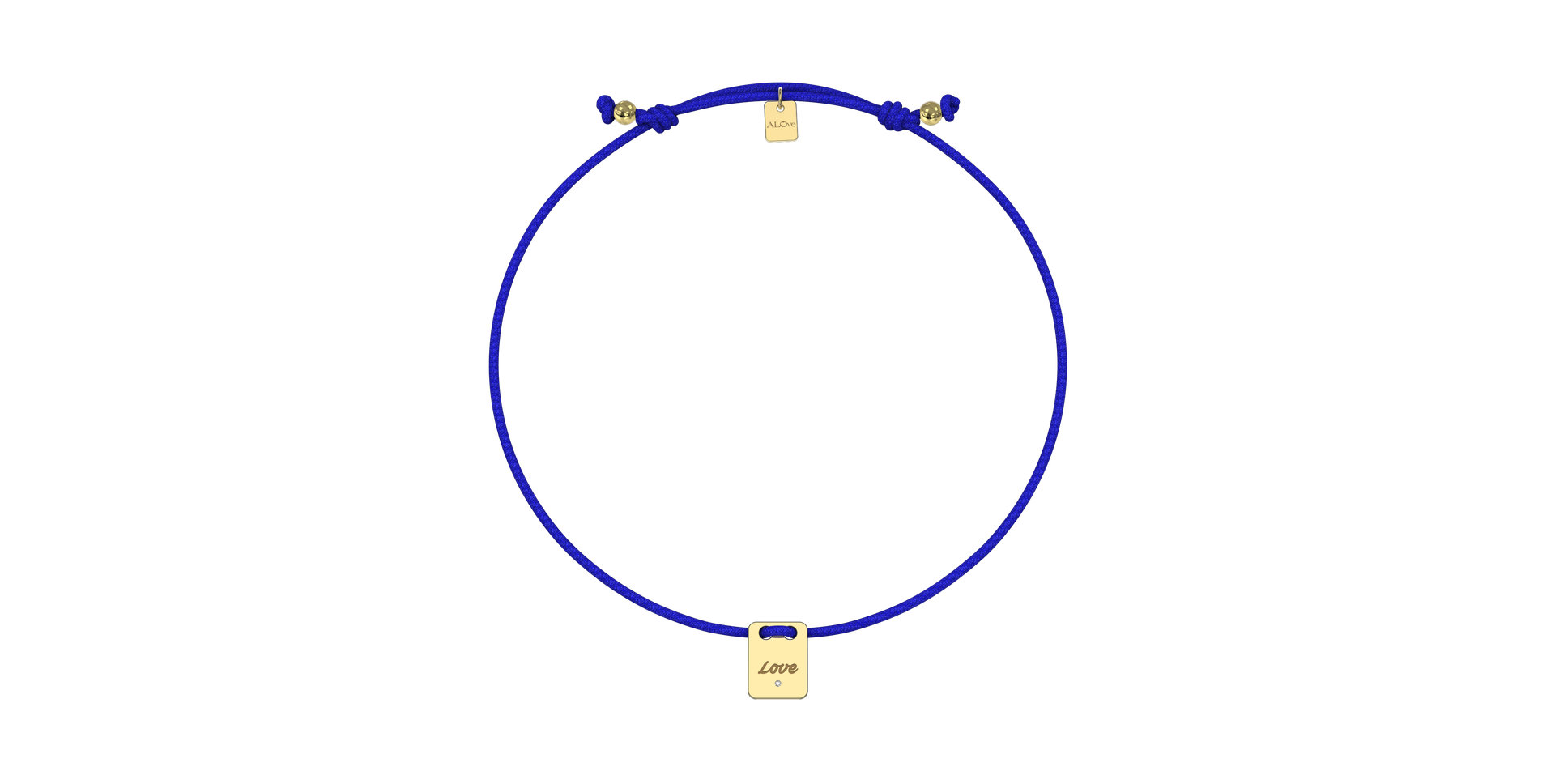 Diamantový náramek se šňůrkou Mini Stamp Love