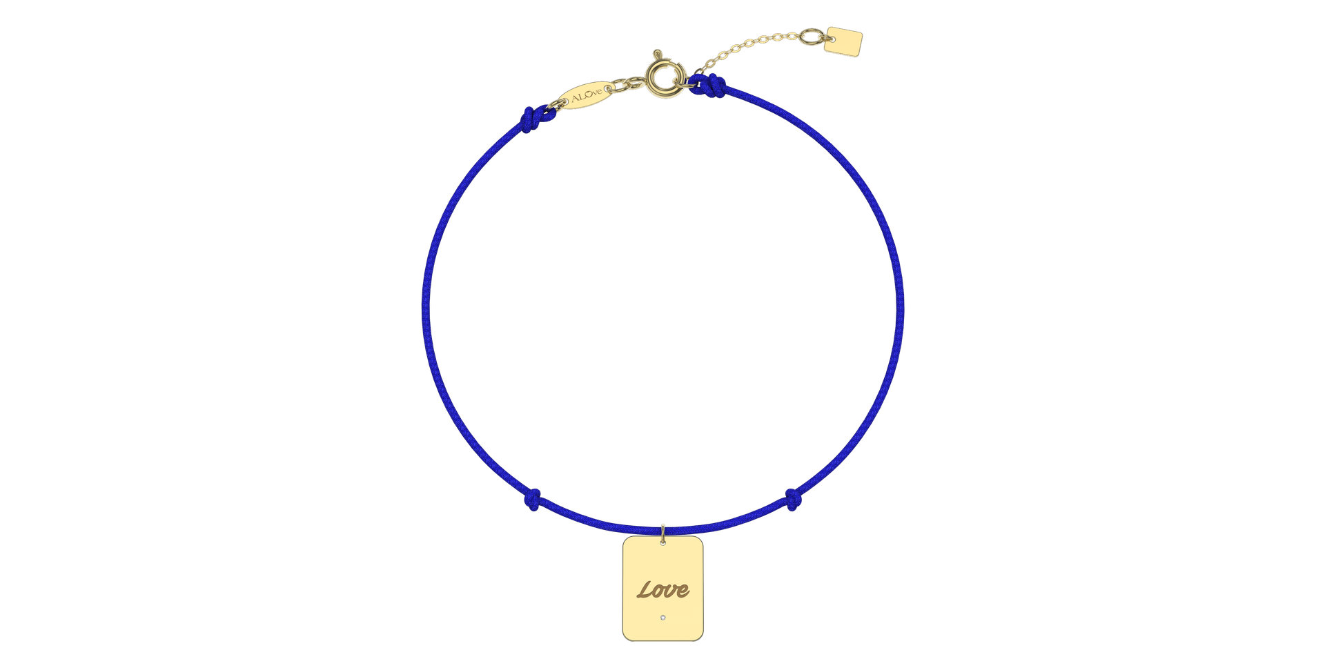 Diamantový náramek se šňůrkou Stamp Love