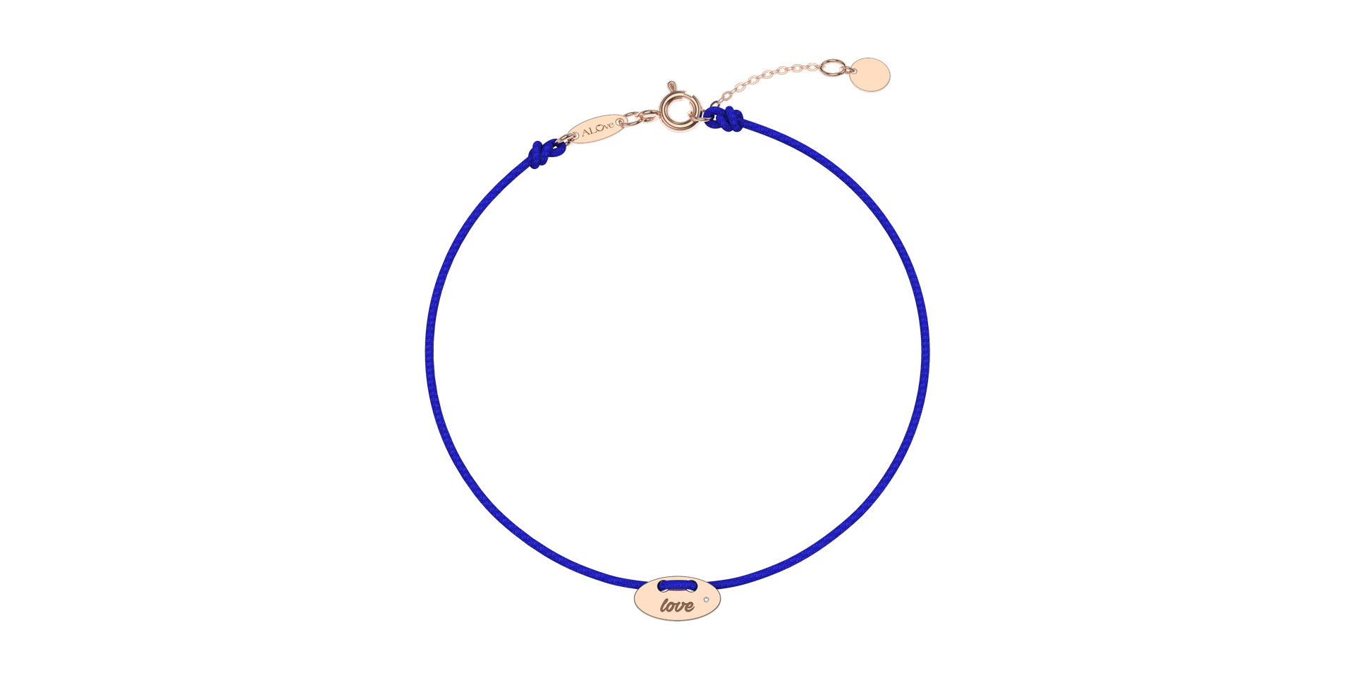 Diamantový náramek se šňůrkou Mini Stamp