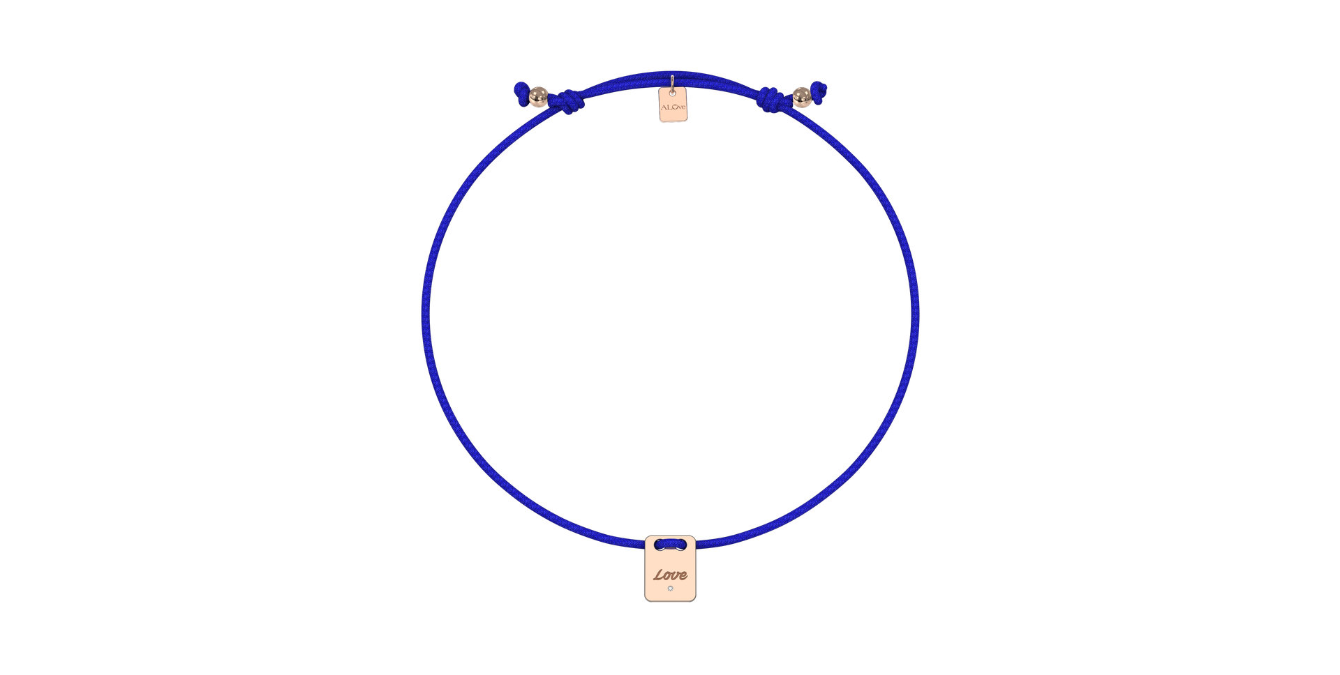 Diamantový náramek se šňůrkou Mini Stamp Love