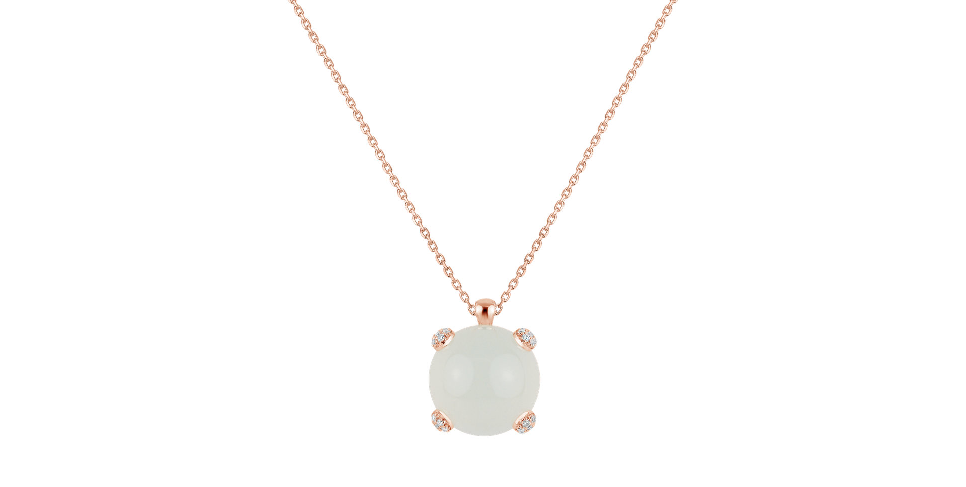 Náhrdelník s chalcedonem a diamanty Royal Drop