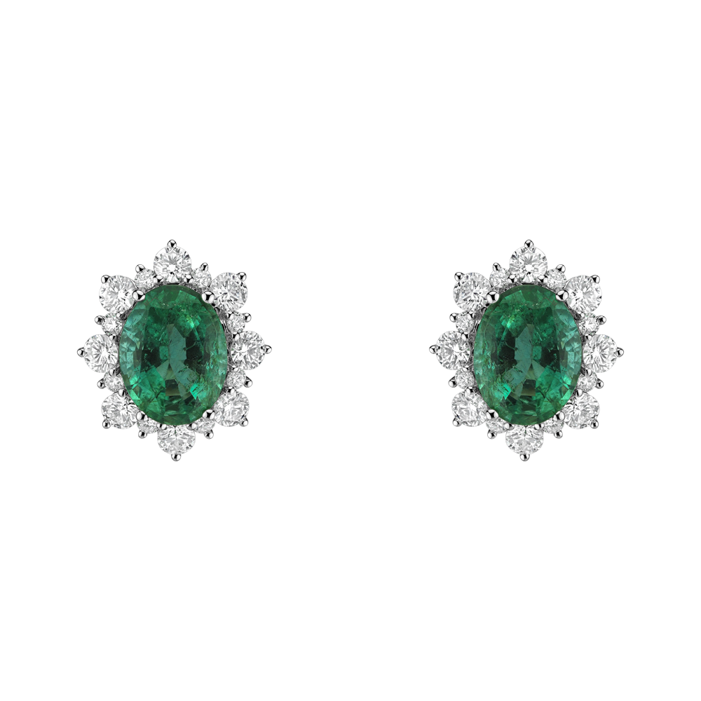 Náušnice se smaragdem a diamanty Mary Magdalene | Halada
