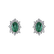 Náušnice s diamanty a smaragdem Princess5