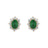Náušnice s diamanty a smaragdem Princess5