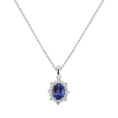 Přívěsek s diamanty a tanzanitem Princess
