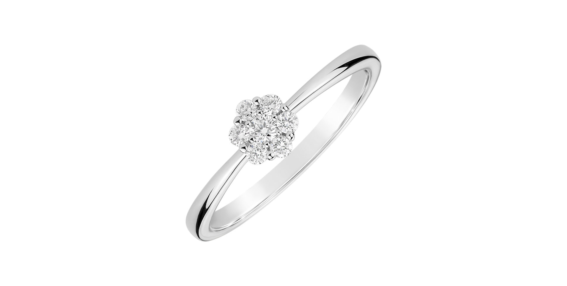 Prsten s diamanty Shiny Flower