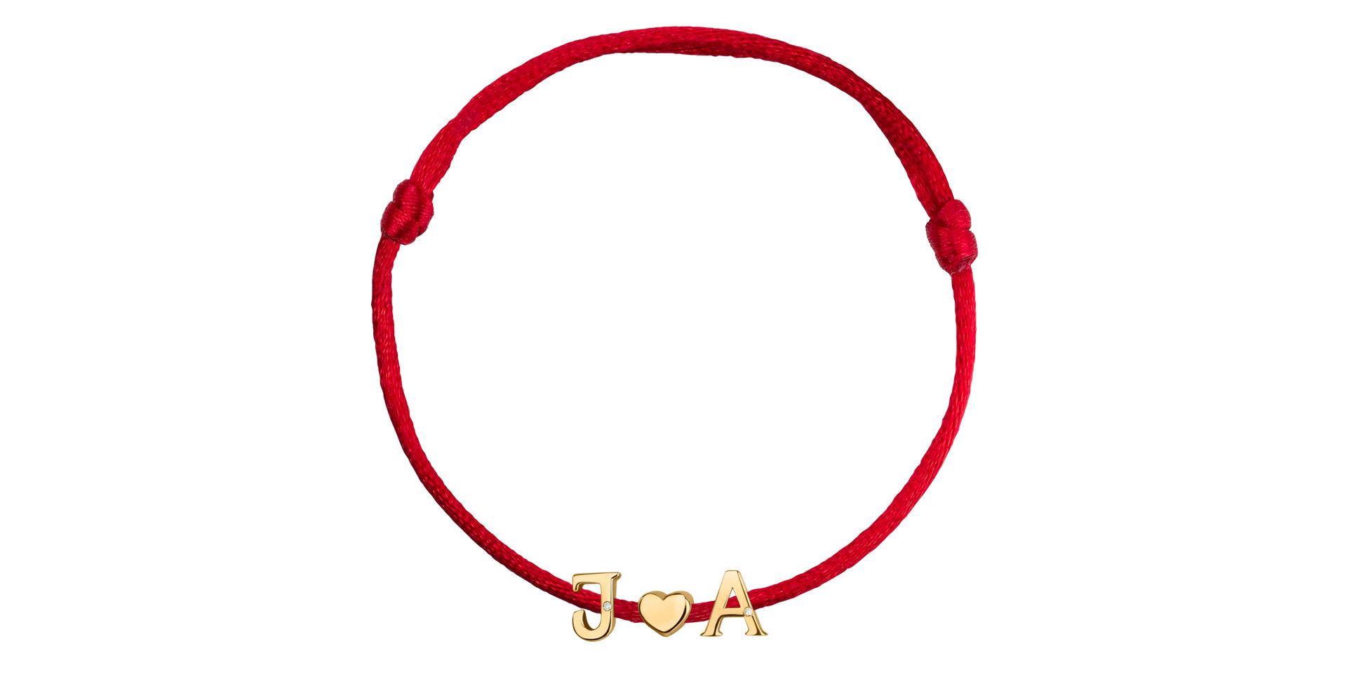 Diamantový náramek se šňůrkou Together